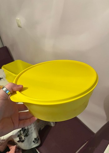 Sarı Plastik Kapaklı Saklama Kabı