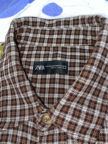 s/m Beden kahverengi Renk Zara erkek gömlek