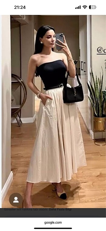 xs Beden ten rengi Renk Zara ekru keten etek