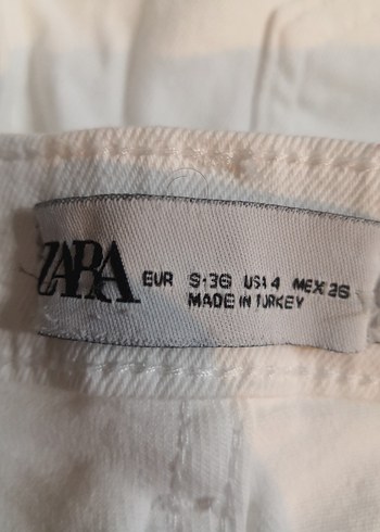 Zara beyaz düz paça pantolon - Görsel 6