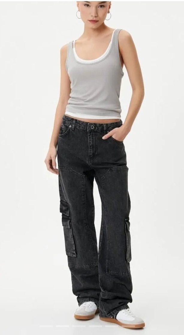 koton geniş paça jean - Görsel 2