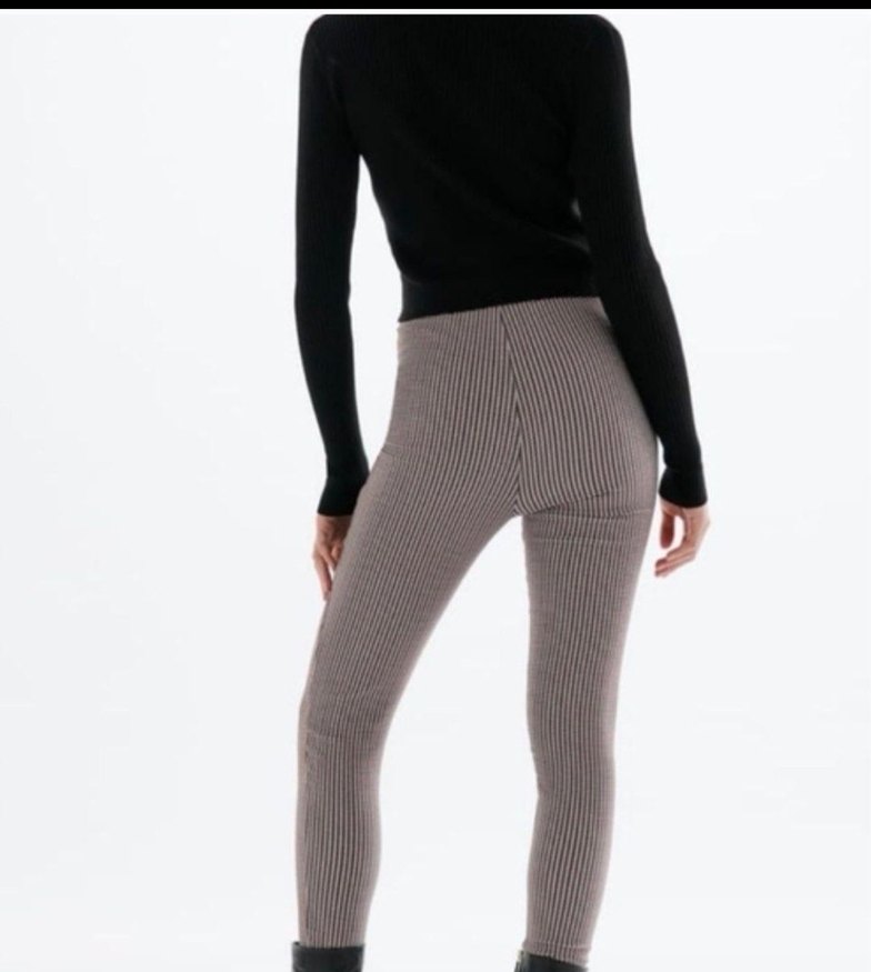 Zara yüksek bel ekose pantolon - Görsel 3