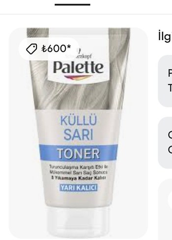 Palette Küllü Sarı Yarı Kalıcı Toner - Görsel 2