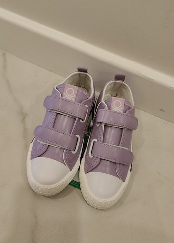 Benetton Kız Çocuk Mor Cırt Cırtlı Spor Ayakkabı - Görsel 4