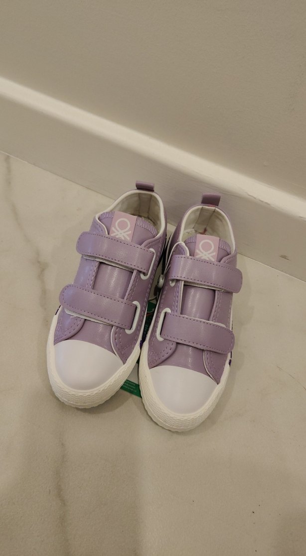Benetton Kız Çocuk Mor Cırt Cırtlı Spor Ayakkabı - Görsel 4