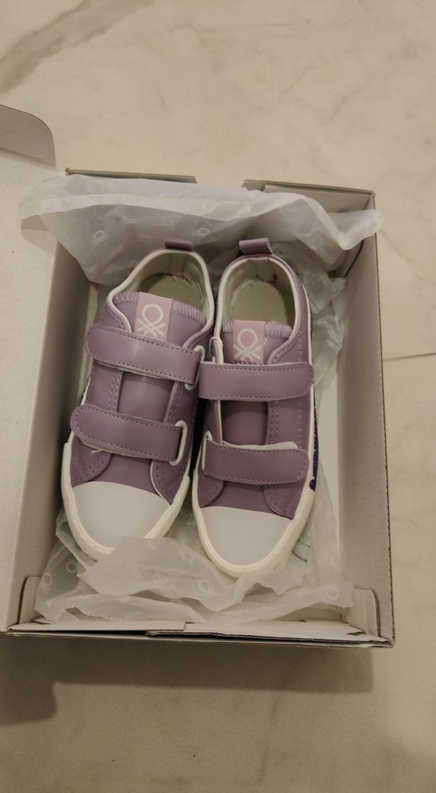 Benetton Kız Çocuk Mor Cırt Cırtlı Spor Ayakkabı - Görsel 5