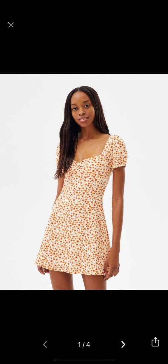 Çiçekli Mini Elbise - Görsel 3