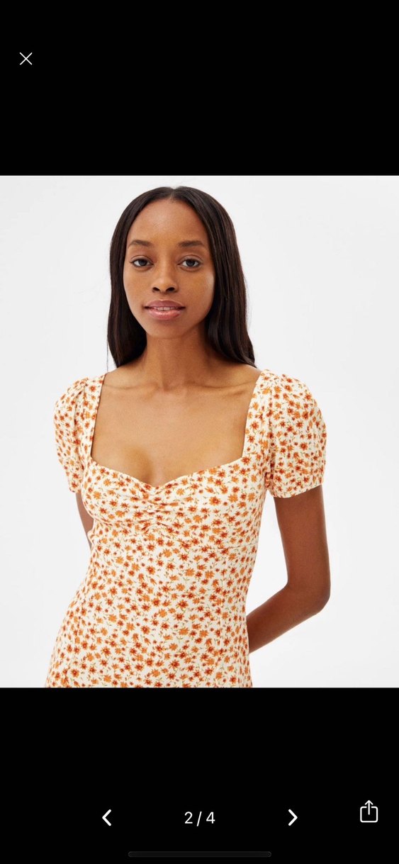 Çiçekli Mini Elbise - Görsel 2