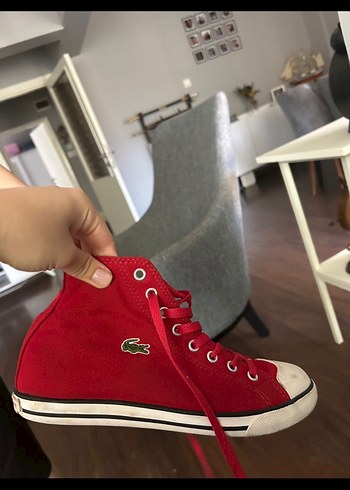 Kırmızı Bağcıklı Kadın Spor Ayakkabı - Görsel 3