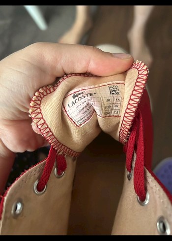 Kırmızı Bağcıklı Kadın Spor Ayakkabı - Görsel 4