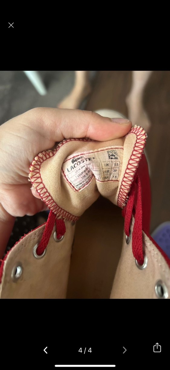 Kırmızı Bağcıklı Kadın Spor Ayakkabı - Görsel 4