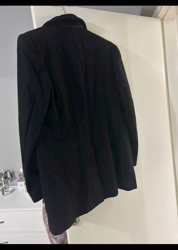 Erkek Siyah Düğmeli keten Ceket - Görsel 3