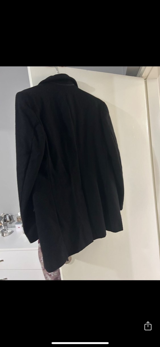 Erkek Siyah Düğmeli keten Ceket - Görsel 3