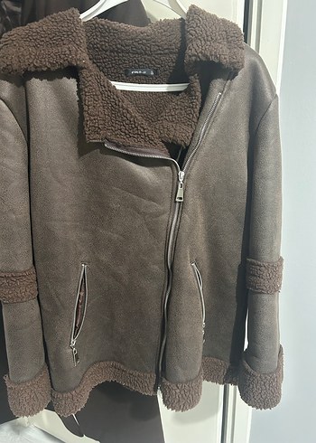 Kahverengi  Kürklü Kadın Ceket - Görsel 2