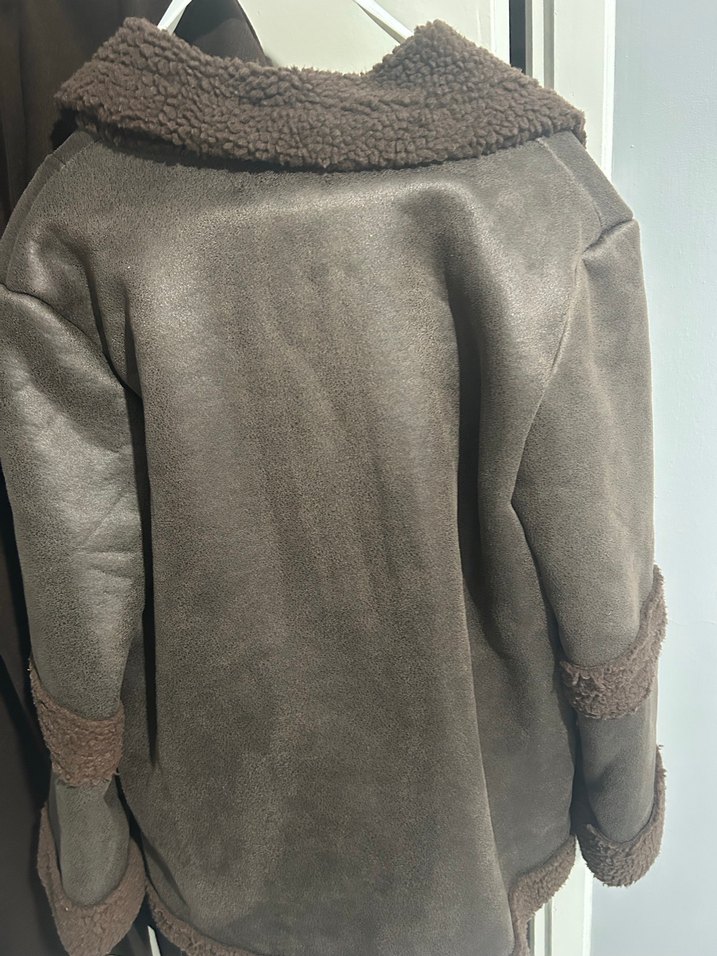 Kahverengi  Kürklü Kadın Ceket - Görsel 3