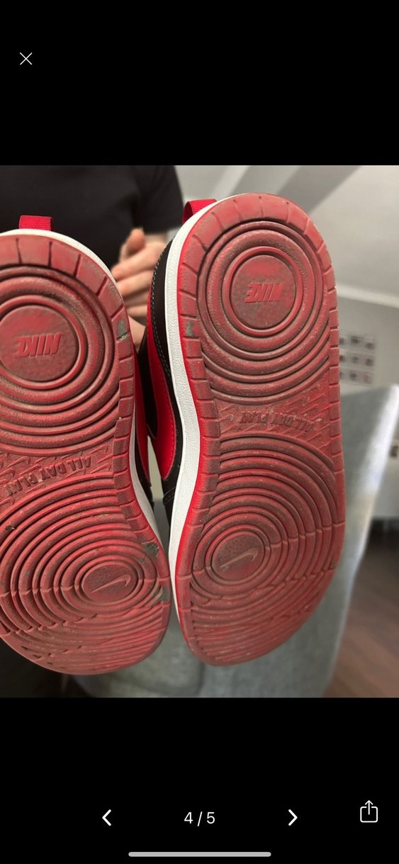 Kırmızı Siyah Kadın Spor Sneaker - Görsel 4