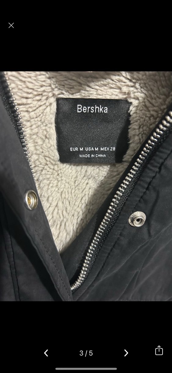 BERSHKA Kürklü Siyah Kadın Ceket - Görsel 2