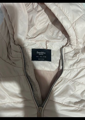 BERSHKA Toz pembe Kapüşonlu Fermuarlı Kadın Ceket - Görsel 2
