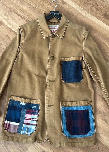 Levis Vintage Patchwork Detayli Kahverengi Ceket