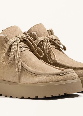 Bej Süet Kürklü Kadın Bot - Görsel 2
