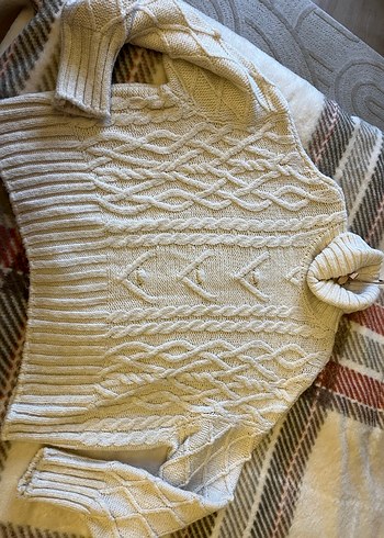 Örgü Boğazlı Kazak - Görsel 3