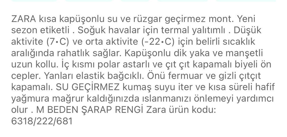 Bordo su geçirmez mont - Görsel 3