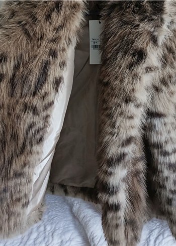 Leopar Desenli Kadın Suni Kürk Ceket - Görsel 2