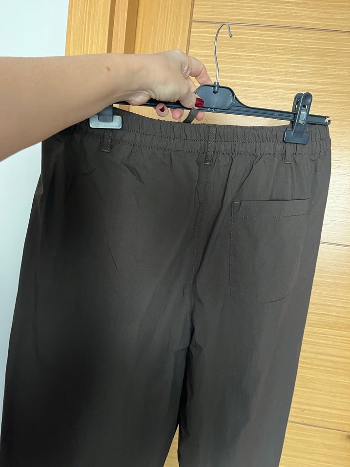 Kadın Kahverengi  Salaş Pantolon - Görsel 3