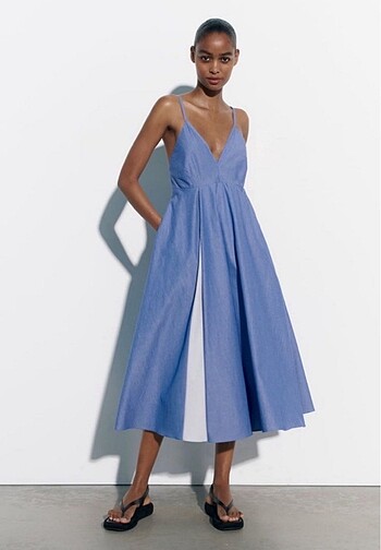 Poplin elbise