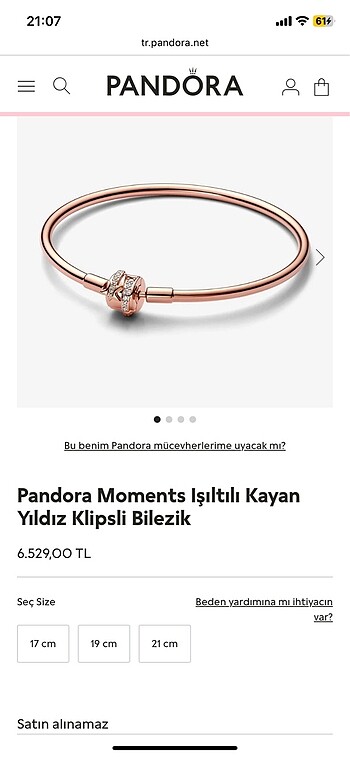 Sıfır Pandora Moments Bilezik | Kutulu & Sertifikalı