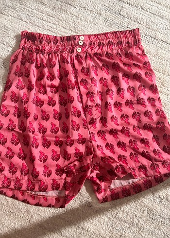 Pembe Baskılı Düğmeli Vintage Takım - Görsel 3