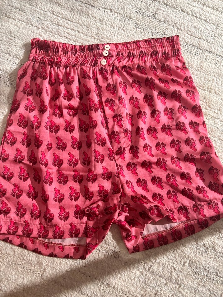 Pembe Baskılı Düğmeli Vintage Takım - Görsel 3