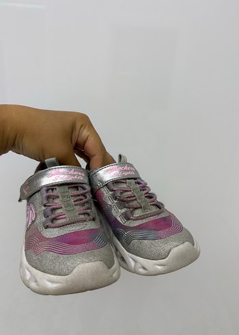 Skechers Kız Çocuk Pembe Gri Bağcıksız Spor Ayakkabı