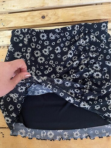 l Beden siyah Renk Mini Etek