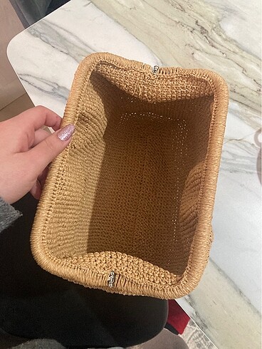  Beden Handmade burslu hasır çanta