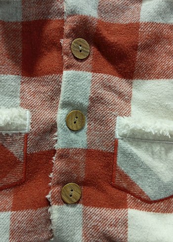 Düğmeli Erkek bebek Ceket içi peluş mont - Görsel 7