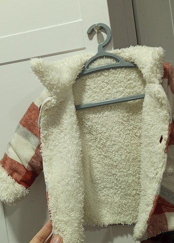 Düğmeli Erkek bebek Ceket içi peluş mont - Görsel 8