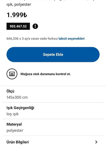 Ikea MAJGULL Karartma Perde kahverengi 2 kanat - Görsel 2