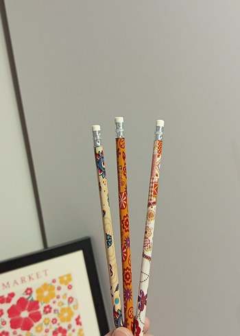 Renkli Desenli Kurşun Kalem Seti - Görsel 4