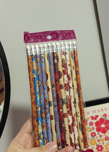 Renkli Desenli Kurşun Kalem Seti - Görsel 3
