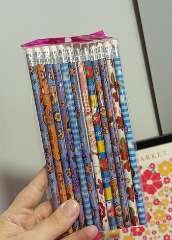 Renkli Desenli Kurşun Kalem Seti - Görsel 2