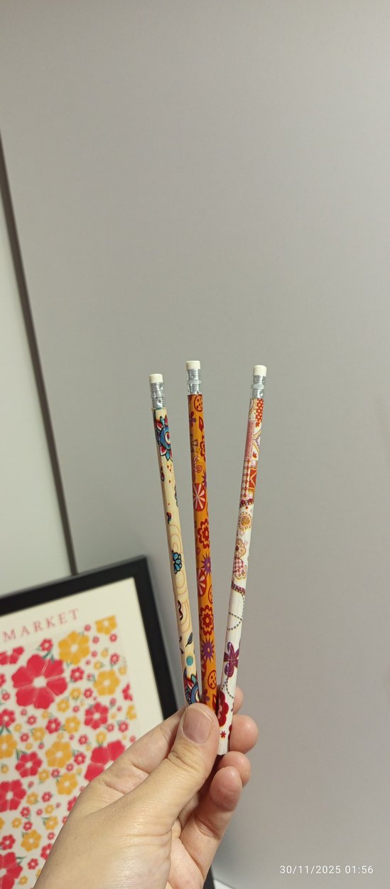 Renkli Desenli Kurşun Kalem Seti - Görsel 4