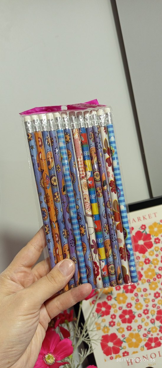 Renkli Desenli Kurşun Kalem Seti - Görsel 2