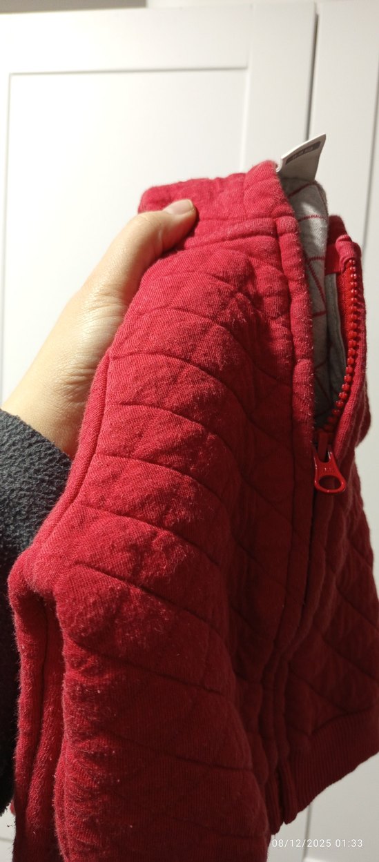 Kapüşonlu Erkek Çocuk Kırmızı Fermuarlı Ceket - Görsel 5