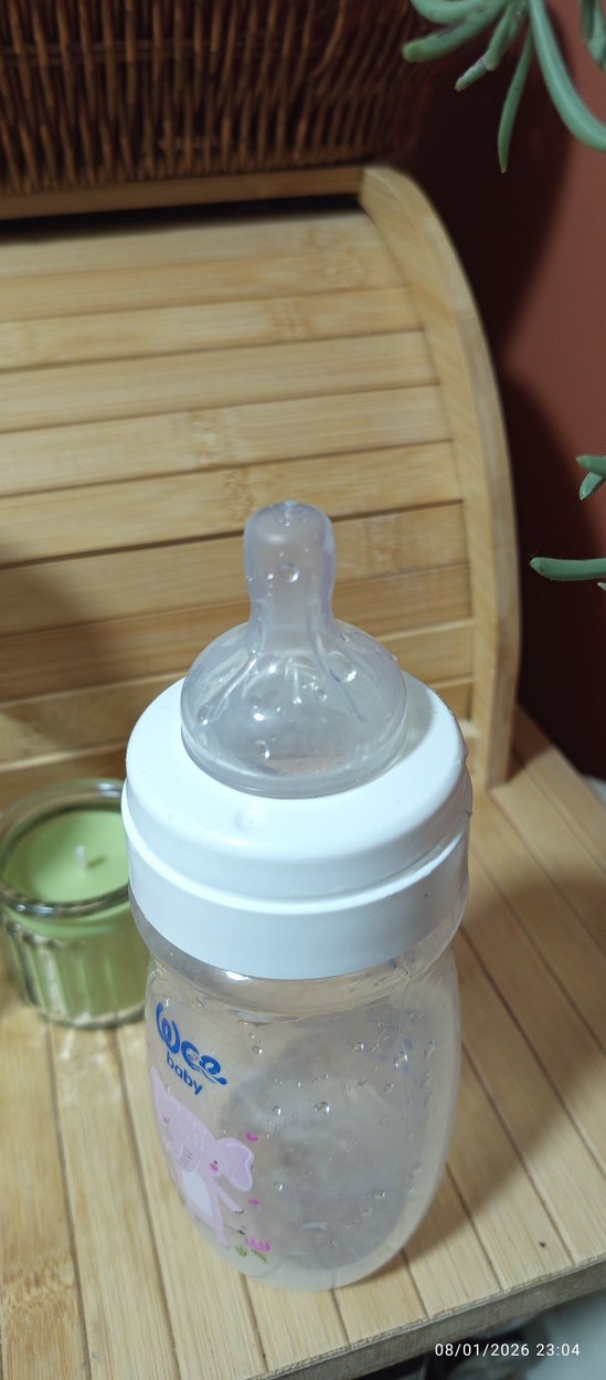 Beyaz Bebek Biberonu Fil Desenli - Görsel 2