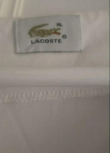 l Beden beyaz Renk Lacoste orjinal 