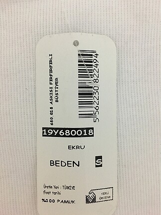 s Beden Askılı Beyaz Crop