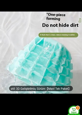 3D Geliştirilmiş Mavi Süt Saklama Kabı buz kalıbı - Görsel 5