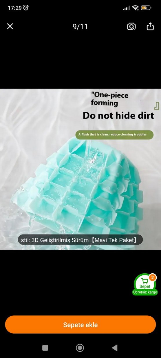 3D Geliştirilmiş Mavi Süt Saklama Kabı buz kalıbı - Görsel 5