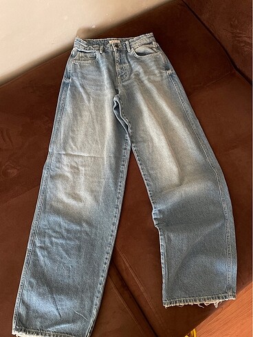m Beden Wide leg jean bol paça kot pantolon